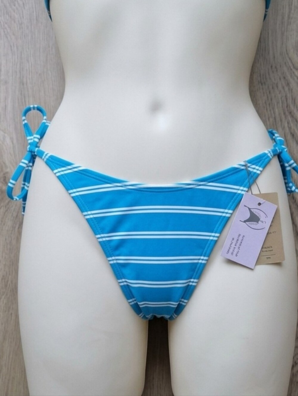NWT Wild Fable Blue & White Striped String Bikini Bottom